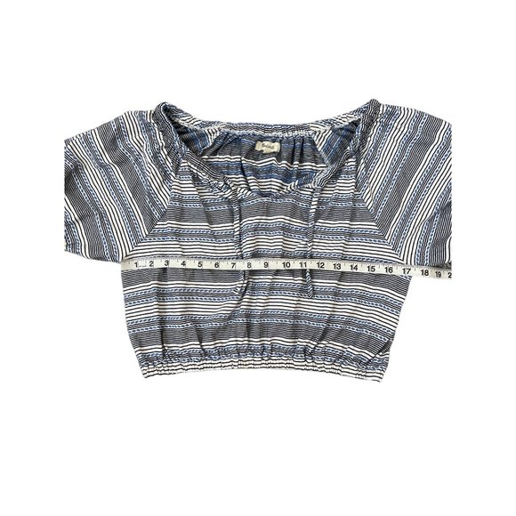 Madewell Jacquard Keyhole Crop Top in Stripe Women's Small‎ NI102 $78 Boho - Picture 7 of 13